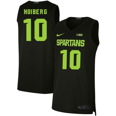 Men Jack Hoiberg Michigan State Spartans #10 Nike NCAA Black Authentic College Stitched Basketball Jersey WA50J37YU